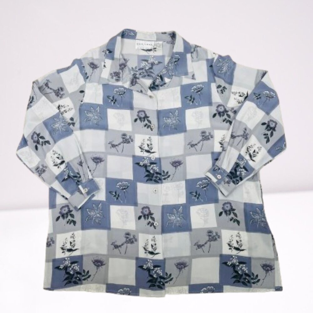 Silk Lore By Beth Terrell Silk Patchwork Floral S… - image 3